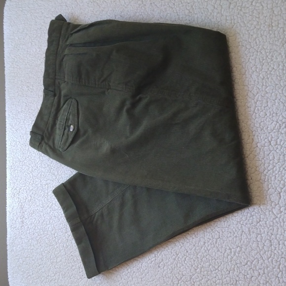 Austin Reed Olive Green Pebbled Cotton Pants 36 - 30.5 - Picture 1 of 16